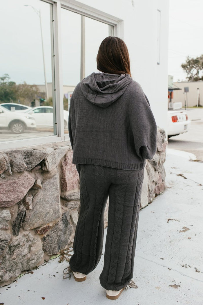 Cable Crush Knit Hoodie - Macoma Boutique290 Loungewear/Sets