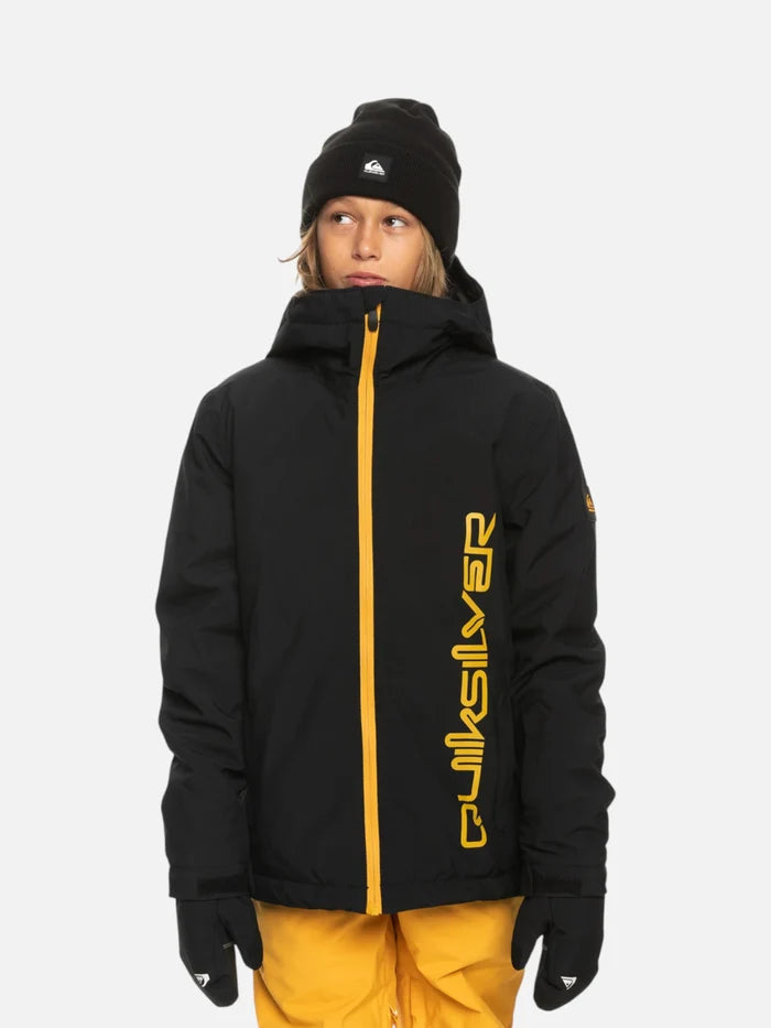 Campera Quiksilver Snow Niño Morton Negro Amarillo