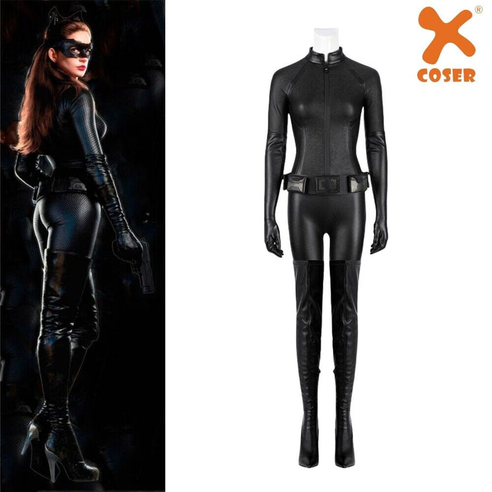 Catwoman Bodysuit Costume - Dark Knight Rises Selina Kyle Full Set - Xmas Gift