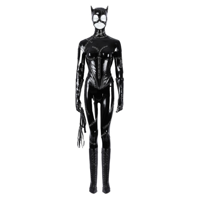 Catwoman Full Set - Batman Returns Cos with Mask & Whip - Women Bodysuit Outfit