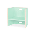 Wooden mint chair doubles as step stool
