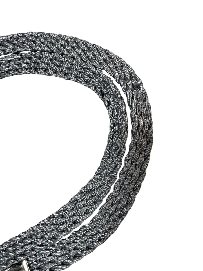 Charcoal grey Barrel Reins, Round with grip knots.
