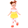 14-inch posable doll with red hair and blue eyes
