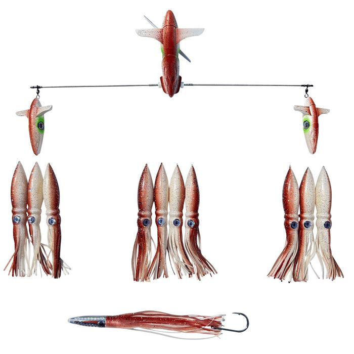 chatterlures-24in-wingman-side-tracker-spreader-bar-9in-squid-calamari