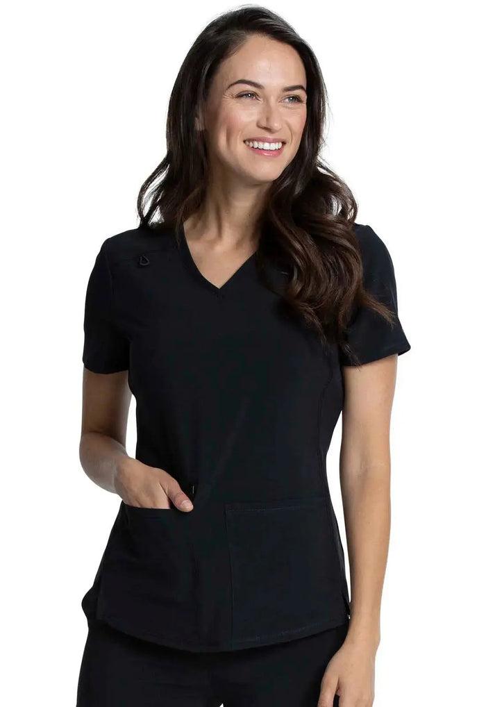 Cherokee Atmos Women'sKnit Inset Scrub Top CK837A  Simply Scrubs Australia