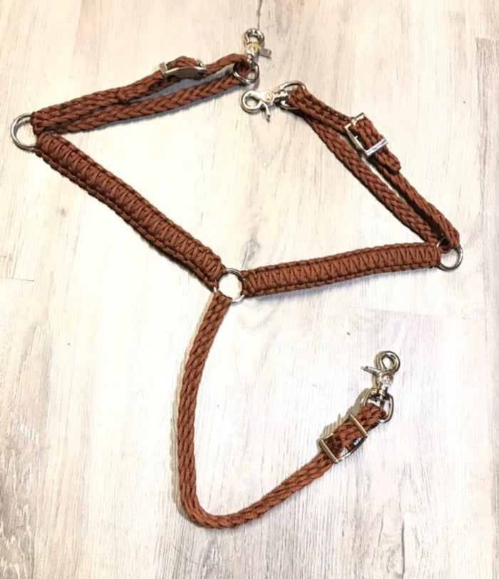 chocolate brown breast collar - Tiffanys Braided Tack LLC