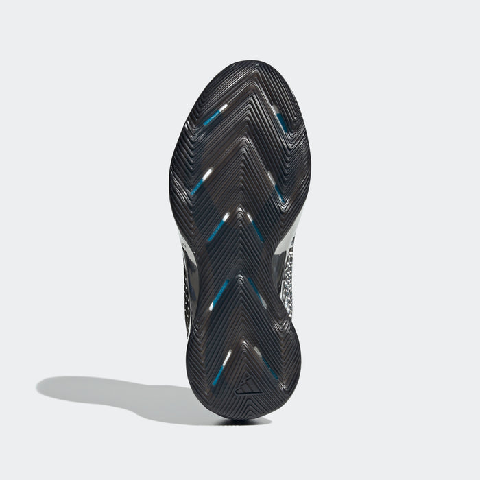 adidas CHROME ANTHONY EDWARDS MID 1 Basketball Shoes | Core Black-SIlver Metallic-Core Black | Men's