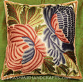 chrysanthemum decorative floral cushion cover I handembroidered - Kashmir Designs