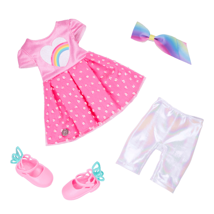 Glitter Girls Cicely 14-inch Birthday Doll with Heart-Shaped Balloon & Party Hat