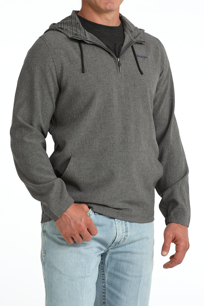 Cinch Men's Arenaflex 1/4 Zip Hoodie in Grey