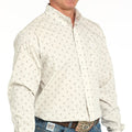 Cinch Men's L/S Classic Fit Rooster Print Western Button Down Shirt in Grey