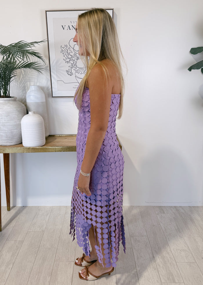 Circle Midi Strapless Dress