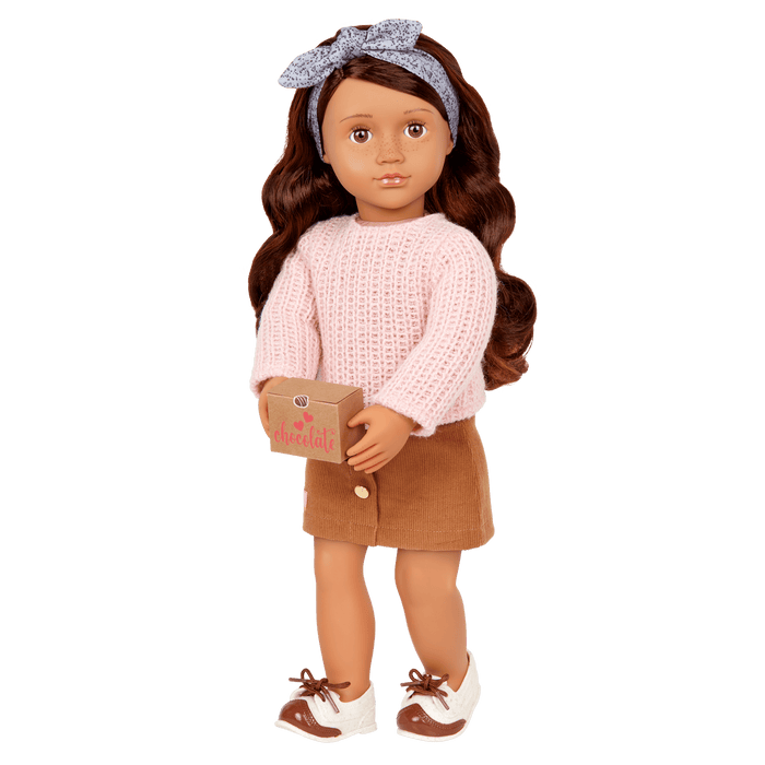 Our Generation Posable 18-inch Baker Doll Coco & Storybook