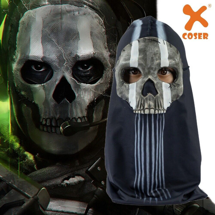 COD MW2 Ghost Mask - Simon Full Face Mask - Adult Halloween Replica Prop