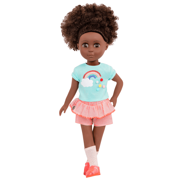 Rainbow outfit for 14-inch doll