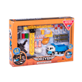 Construction crane playset with blue dump truck