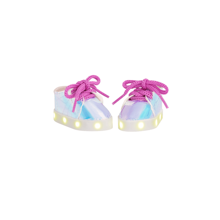 Light-up shoes for 14-inch doll