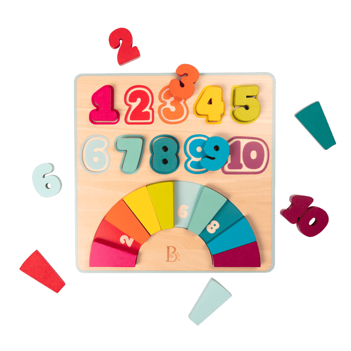 Wooden number puzzle.
