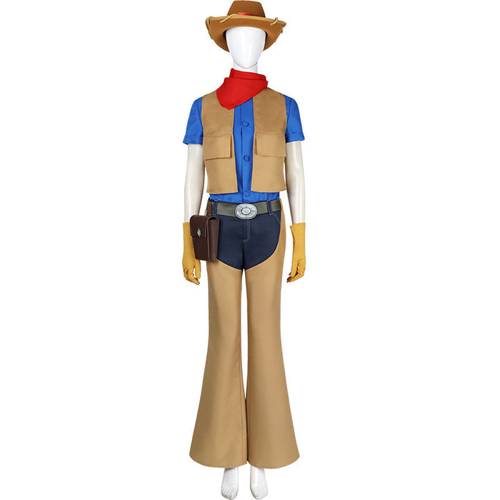 Cowgirl Peach Costume - Mario Princess Peach: Showtime Cos Replica - Adult & Kids Full Set