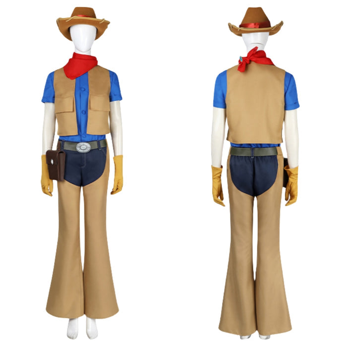 Cowgirl Peach Costume - Mario Princess Peach: Showtime Cos Replica - Adult & Kids Full Set