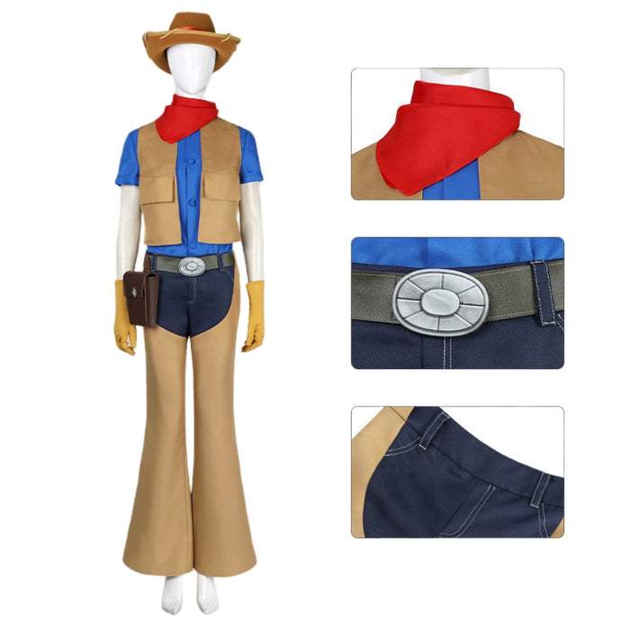 Cowgirl Peach Costume - Mario Princess Peach: Showtime Cos Replica - Adult & Kids Full Set