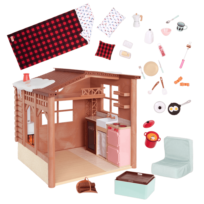 Winter cabin playset