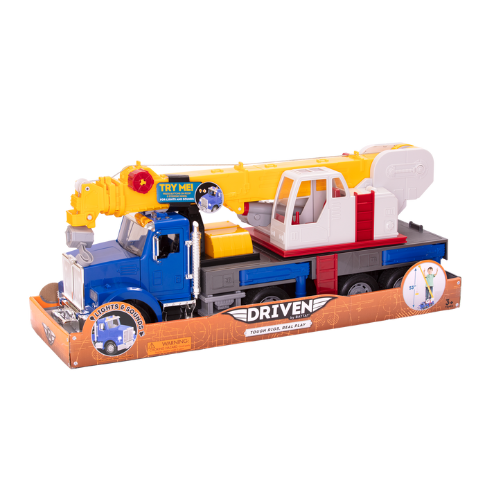 Blue toy jumbo crane truck