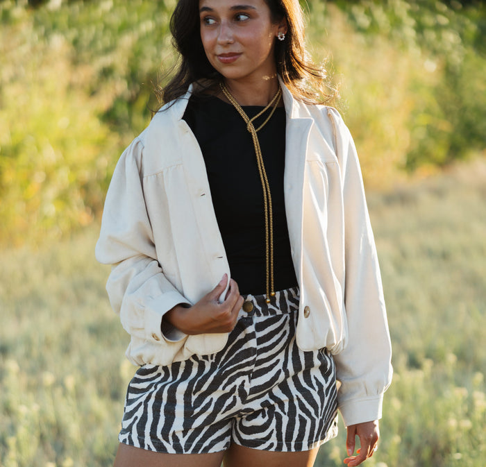 Cream Suede Jacket