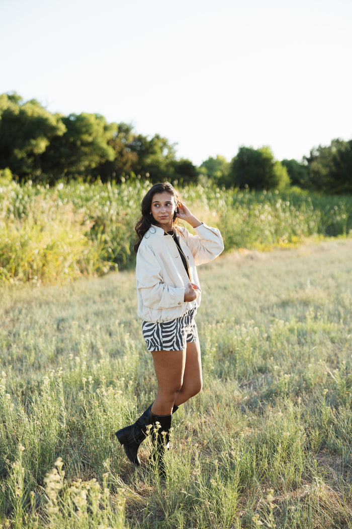 Cream Suede Jacket