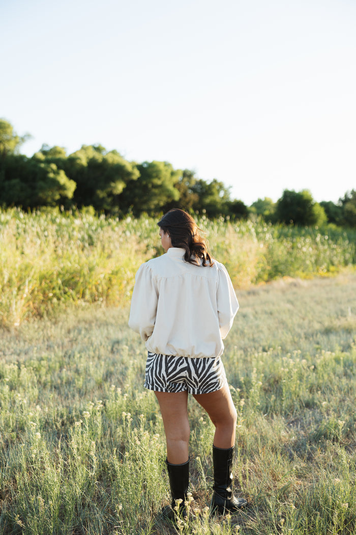 Cream Suede Jacket
