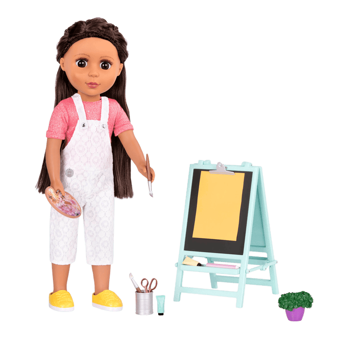 Art kit for 14-inch doll