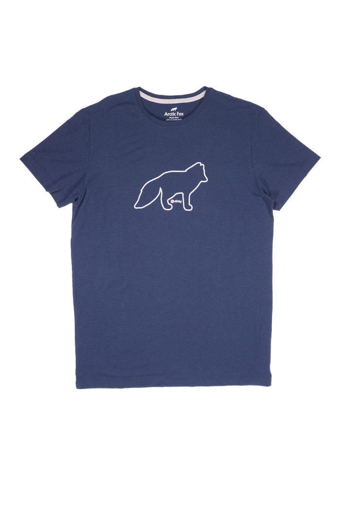 Cross Merino Tee Navy