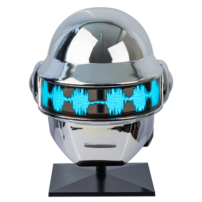 Daft Punk Helmet - Thomas Electroplated Silver Mask - Band Props Replicas