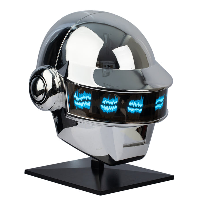 Daft Punk Helmet - Thomas Electroplated Silver Mask - Band Props Replicas