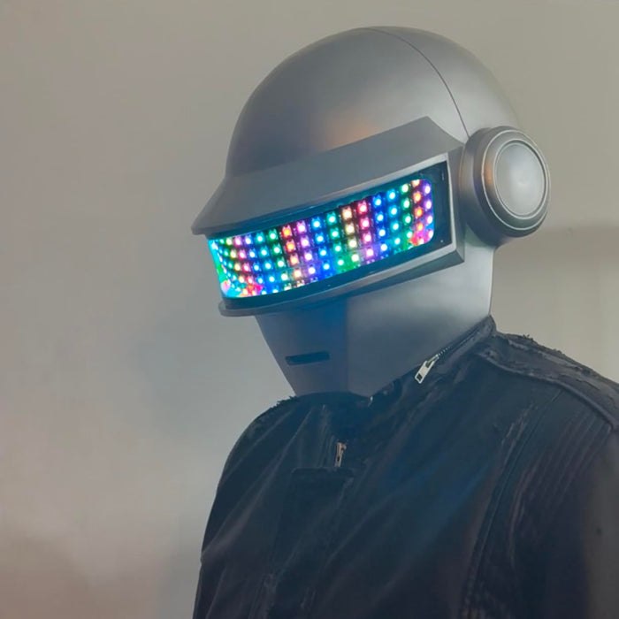 Daft Punk Helmet - Thomas Silver Led Mask - Band Props Replicas