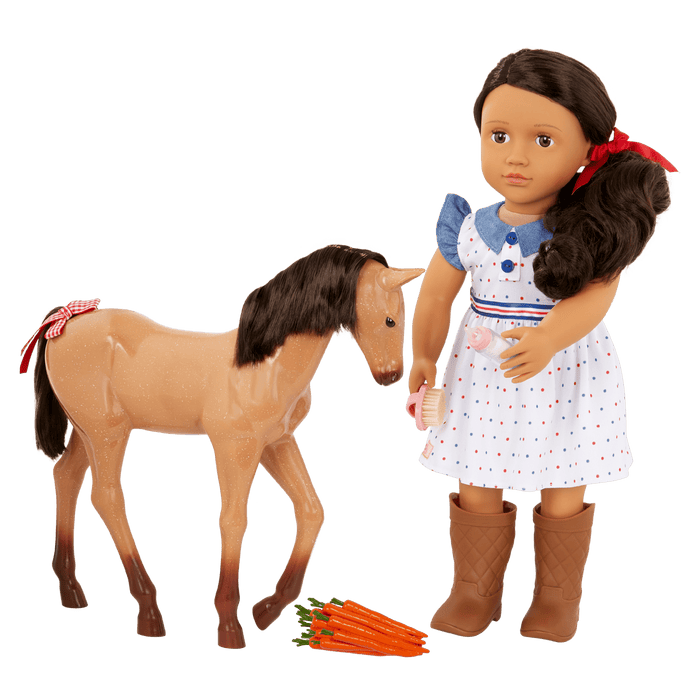 Our Generation 18-inch Equestrian Doll Daria & Foal