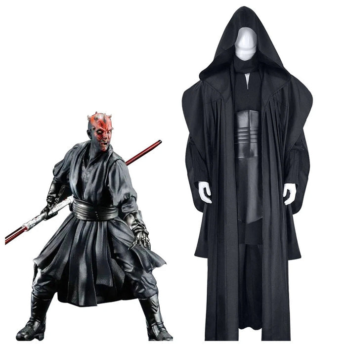 Darth Maul Costume - Star Wars Sith Tunic & Robe Full Set - Adult Outfit