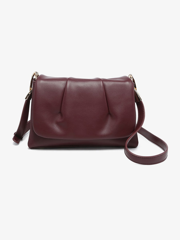 Dayton Pleated Handbag Burgundy