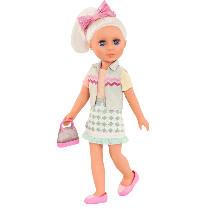 Denim outfit for 14-inch doll