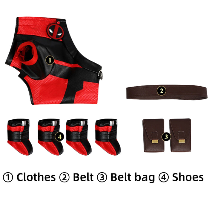 Deadpool 3 Dogpool Costume - Pet Cos Outfit for Dogs & Cats