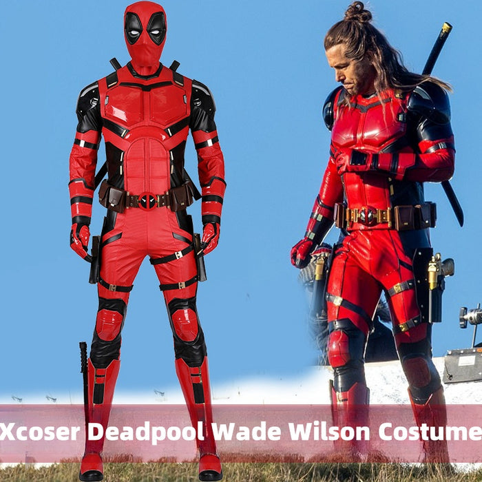 Deadpool 3 Wade Wilson Bright Red Jumpsuit  -  Adult Cos Outfit