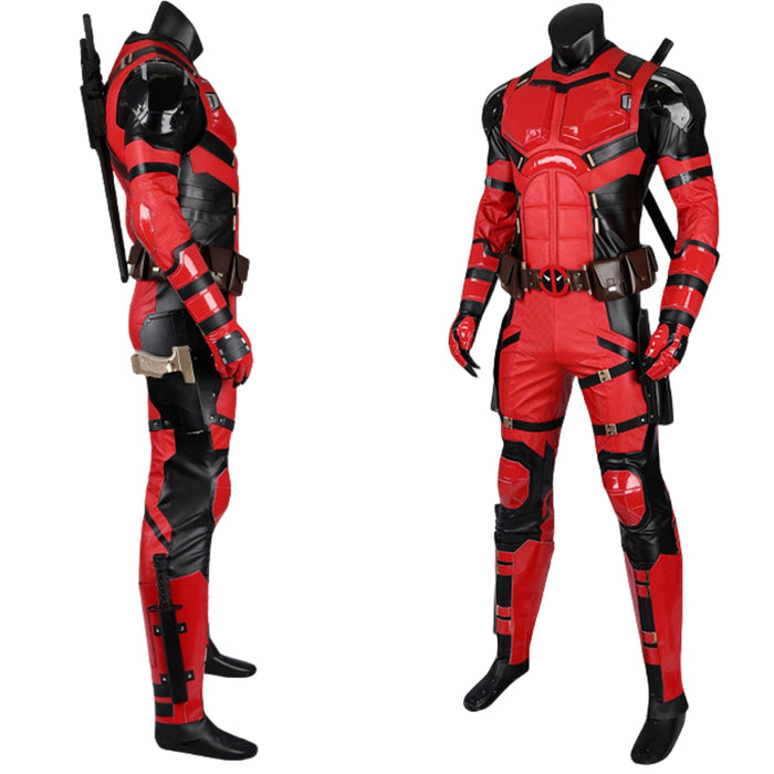 Deadpool 3 Wade Wilson Bright Red Jumpsuit  -  Adult Cos Outfit