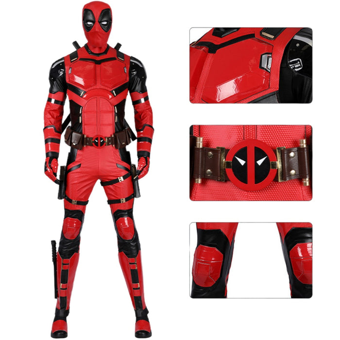 Deadpool 3 Wade Wilson Bright Red Jumpsuit  -  Adult Cos Outfit
