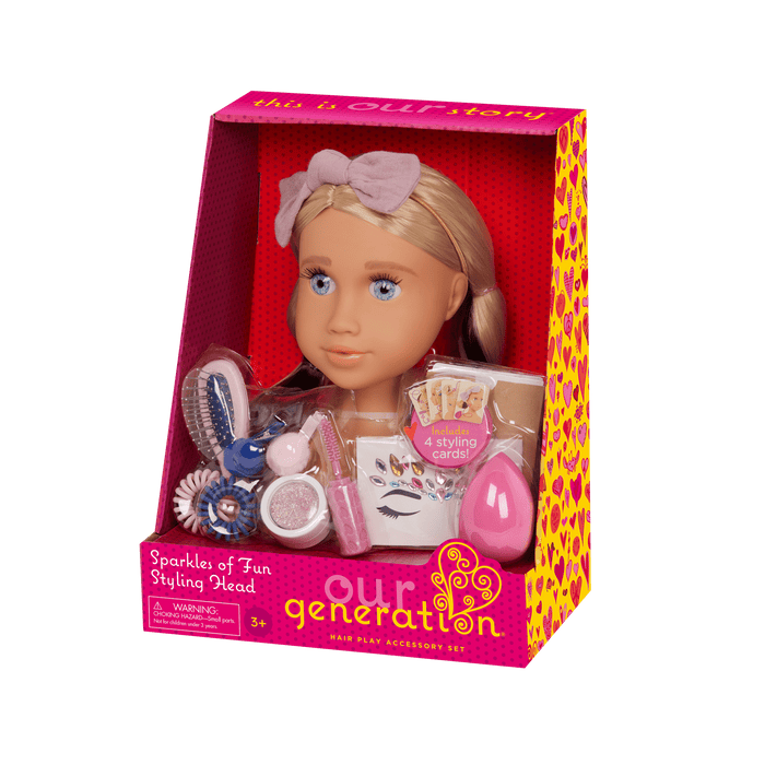 Our Generation Sparkles of Fun Styling Head Doll Deanna