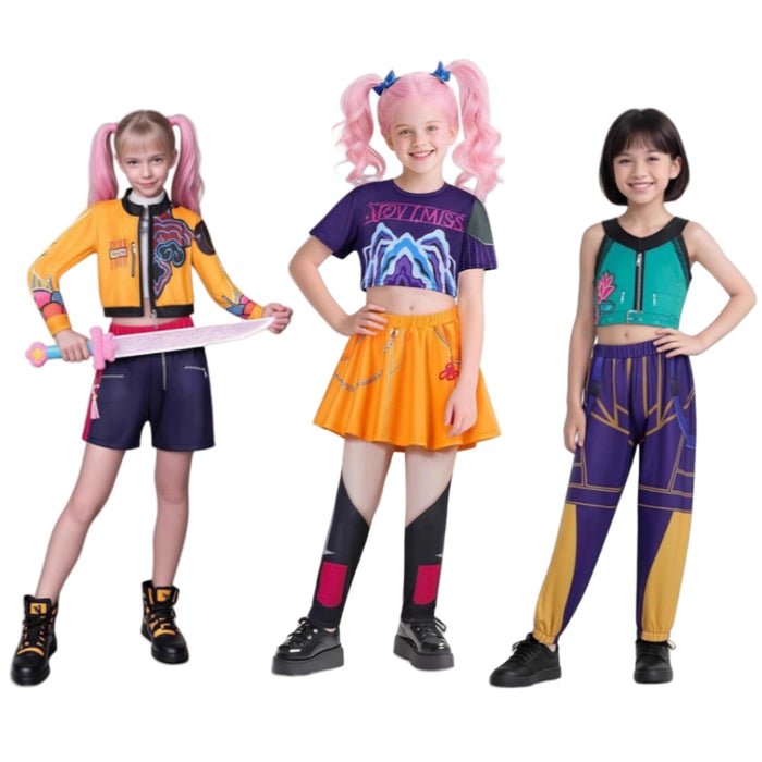 Demon Hunters Kids Costume - Rumi Mira Zoey K-Pop Halloween Dress