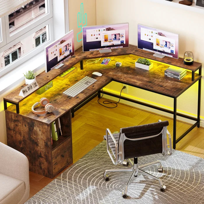 Dexter L Shaped Gaming Corner Desk - Canva Home