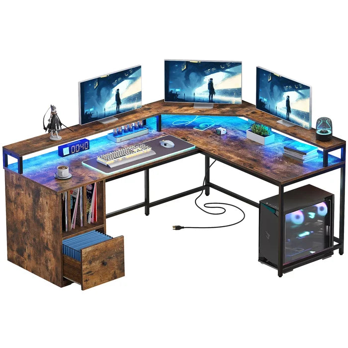 Dexter L Shaped Gaming Corner Desk - Canva Home
