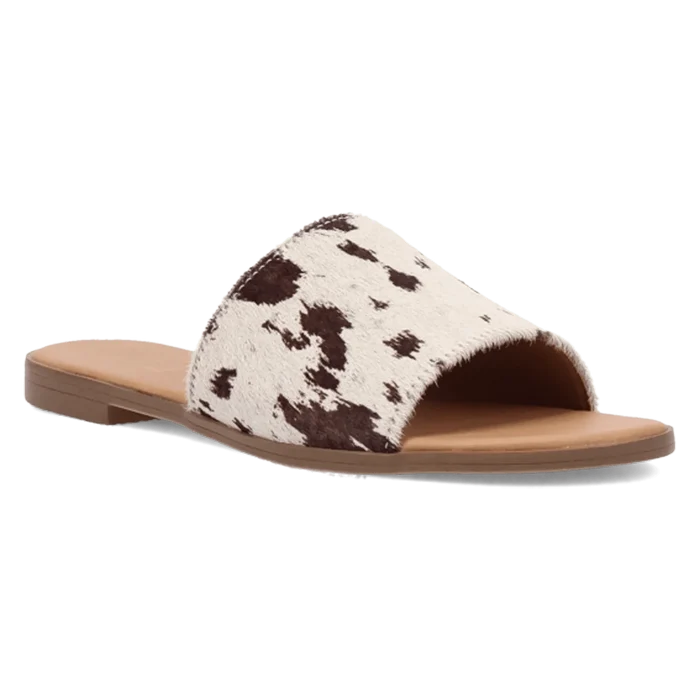 Dingo Women's Tabby Sandal in Cow Print