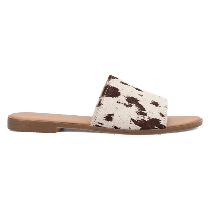 Dingo Women's Tabby Sandal in Cow Print
