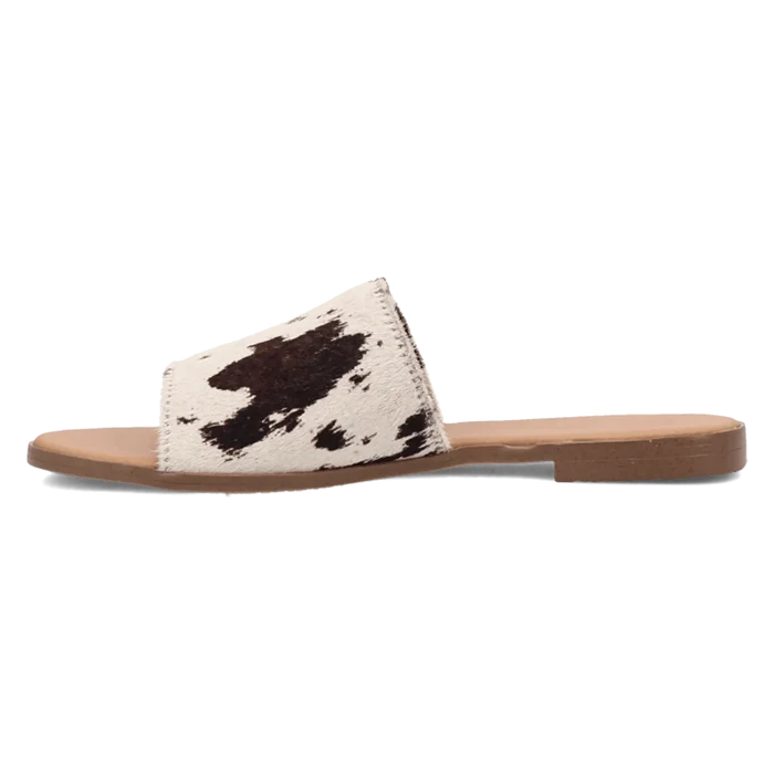 Dingo Women's Tabby Sandal in Cow Print